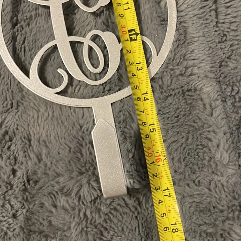 Initial C wreath door hanger